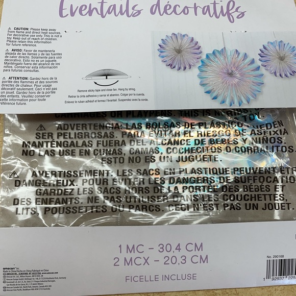 Fan Decor 3 piece - Picture 3 of 3